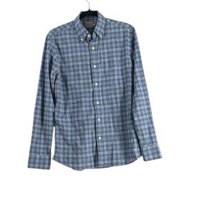 Faherty button down shirt Light Blue Checkered Shirt sz sm